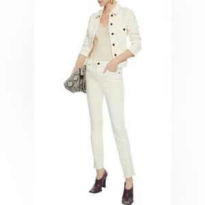 Khaite Kassandra Mid-rise Skinny Jeans In Washed Ivory - Size 26